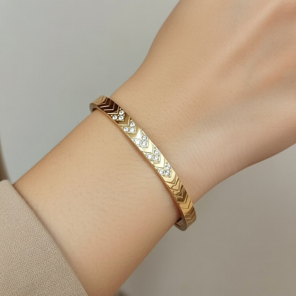 Premium AD Studded Kada Bracelet | Anti tarnish