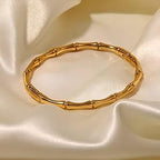 Bamboo Kada Bracelet | Anti-Tarnish