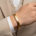 gold ceramic bracelet, hemtite godl bracelet