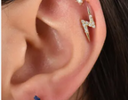 Bolt Mini Upper Piercing Stacking Earrings | Anti tarnish