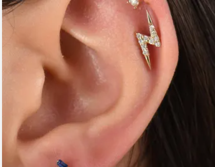 Bolt Mini Upper Piercing Stacking Earrings | Anti tarnish