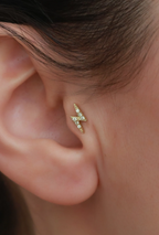 Bolt Mini Upper Piercing Stacking Earrings | Anti tarnish