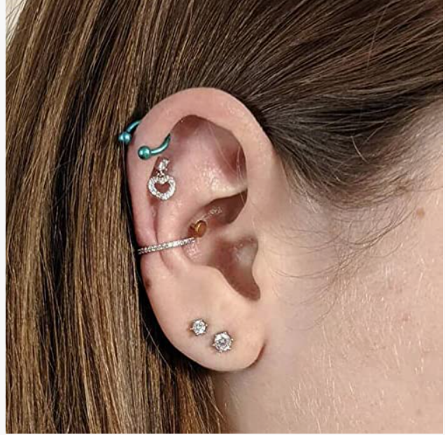 Mini Amora Upper Piercing Stacking Earrings | Anti tarnish