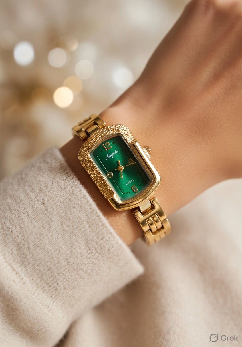 Heritage Rectangle Vintage Women’s Watch – Elegant Rectangular Small Dial Watch