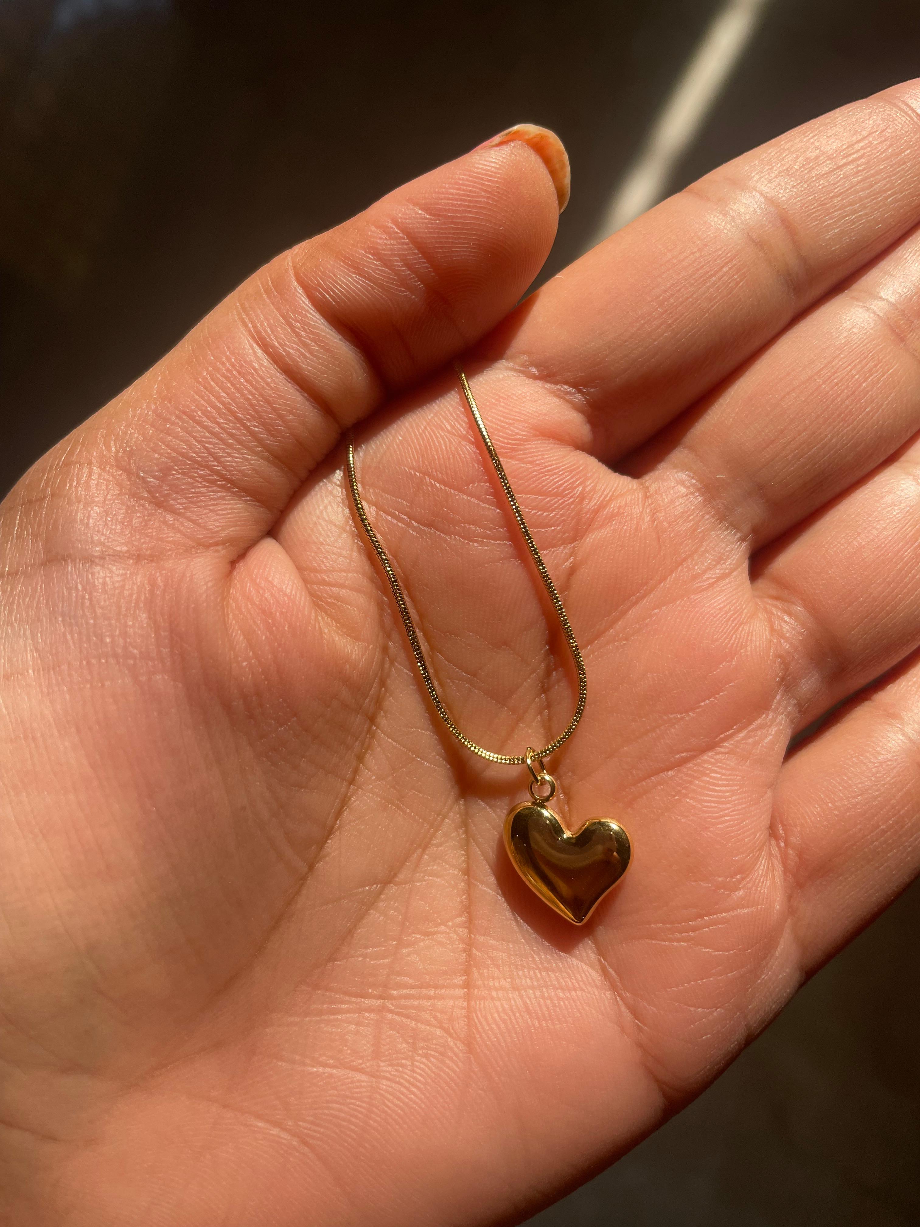 Tilted Heart Neckchain | Anti tarnish