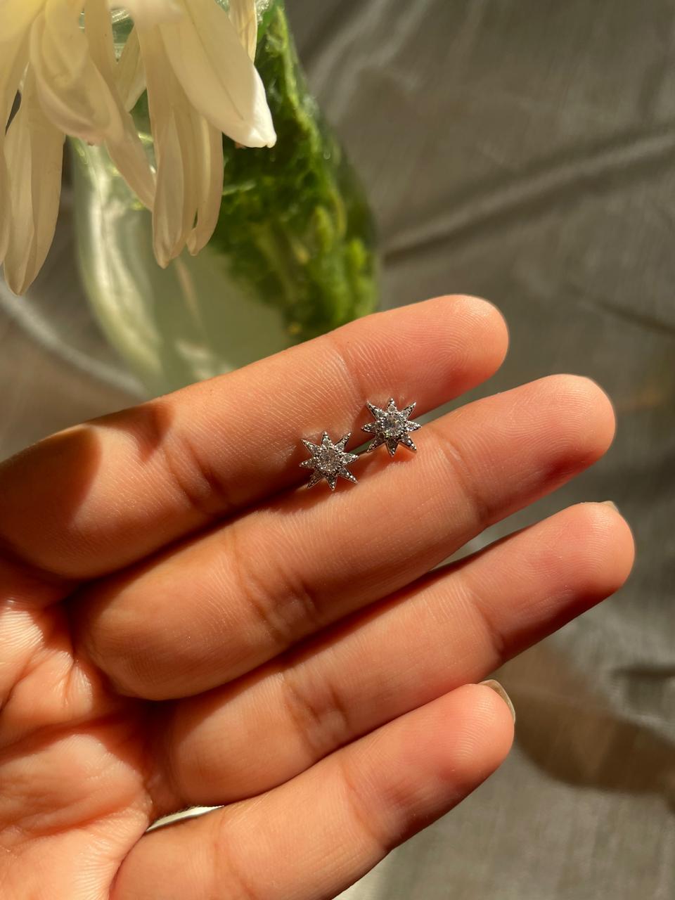 Star Dust Mini Upper Piercing Stacking Earrings | Anti tarnish