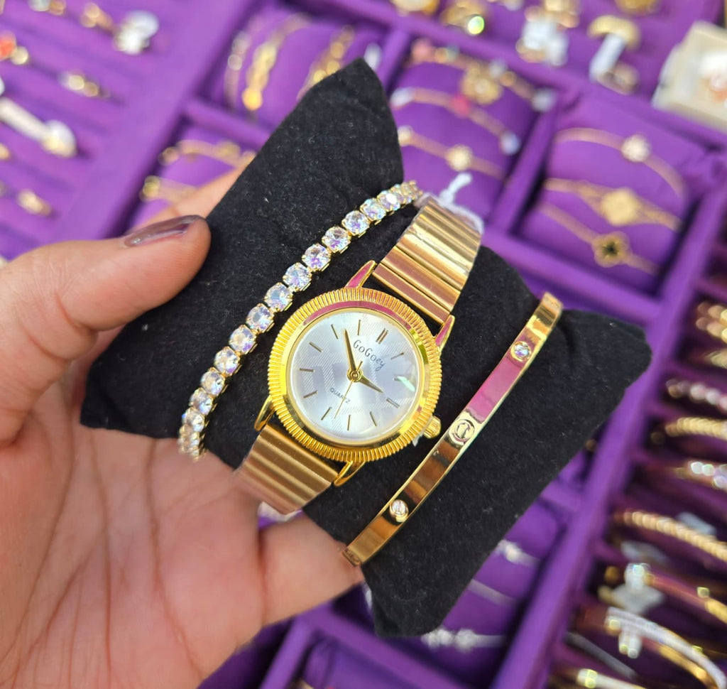 Classic Vintage Watch and Bracelet Stack | Anti Tarnish