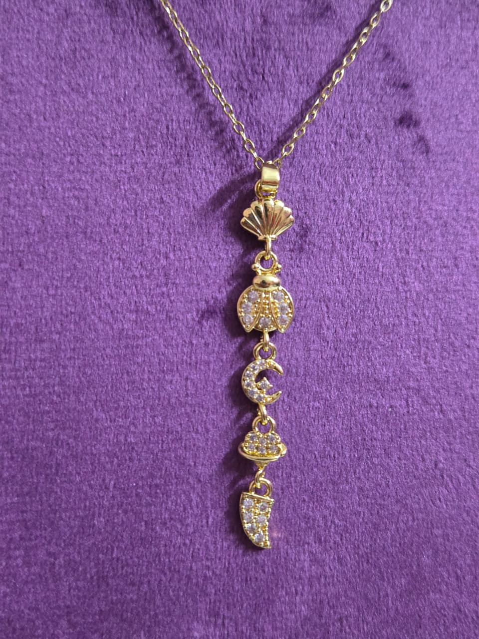 Multiple Charm Long NeckChain  |  Anti-Tarnish