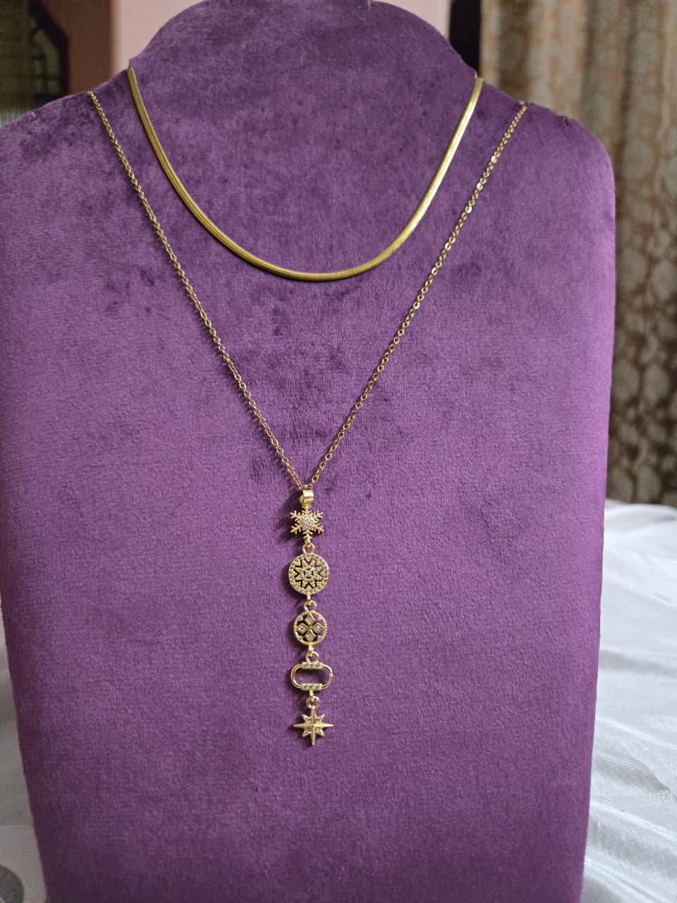 Multiple Charm Long NeckChain 1  |  Anti-Tarnish