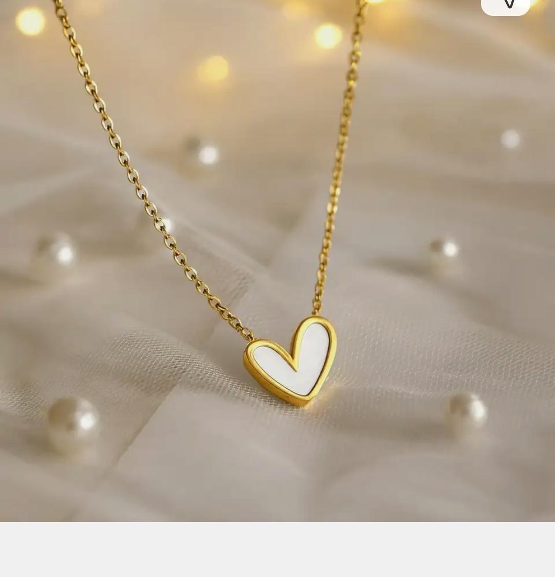 MOP Heart Neckchain | Anti tarnish