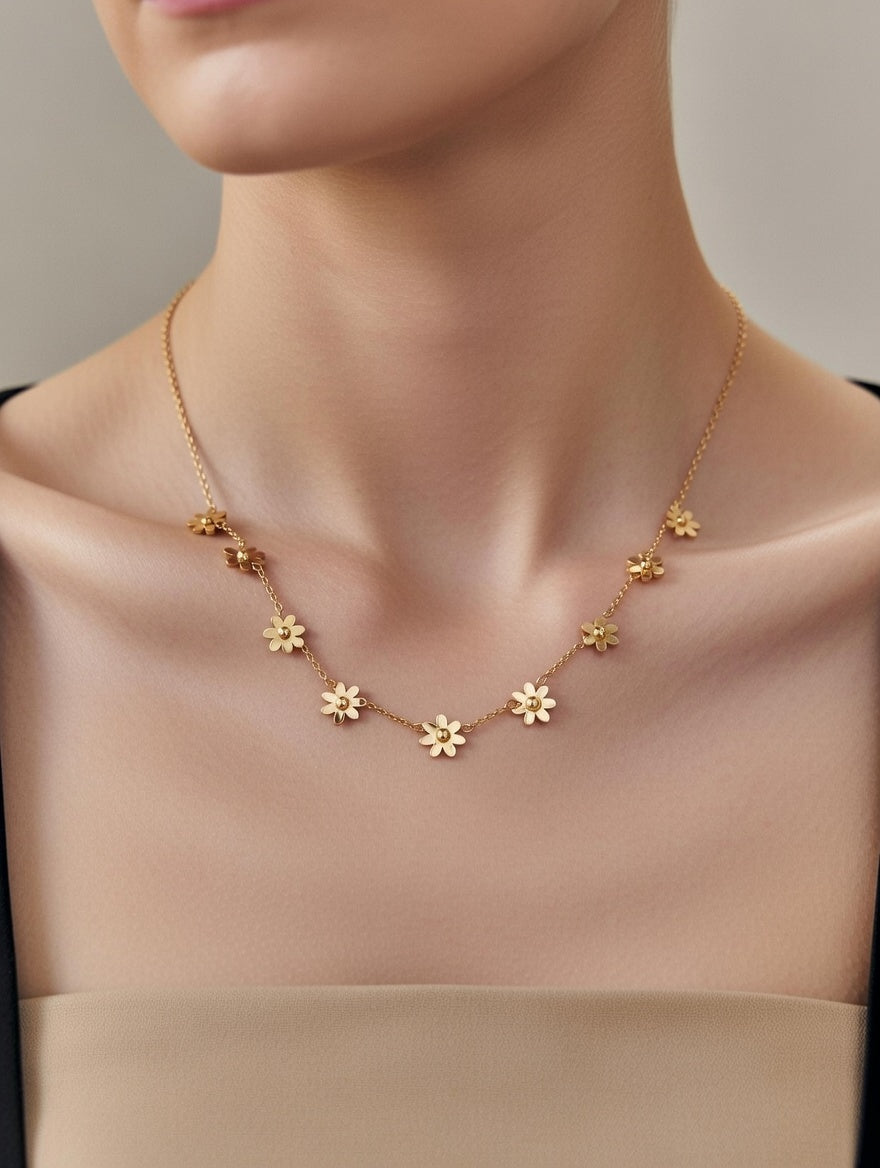 Flower Charm Chain | Anti Tarnish