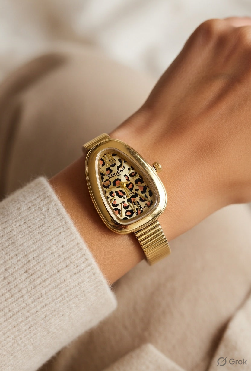 Midnight Safari Vintage Women’s Watch – Elegant Pattern Dial Watch