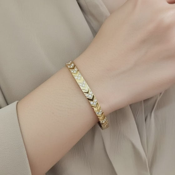 Premium AD Studded Kada Bracelet | Anti tarnish