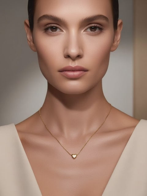 Mini Heart in Chain | Anti- Tarnish