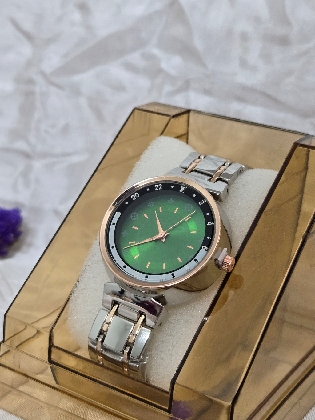 LV Inspired Watch | Green Dial