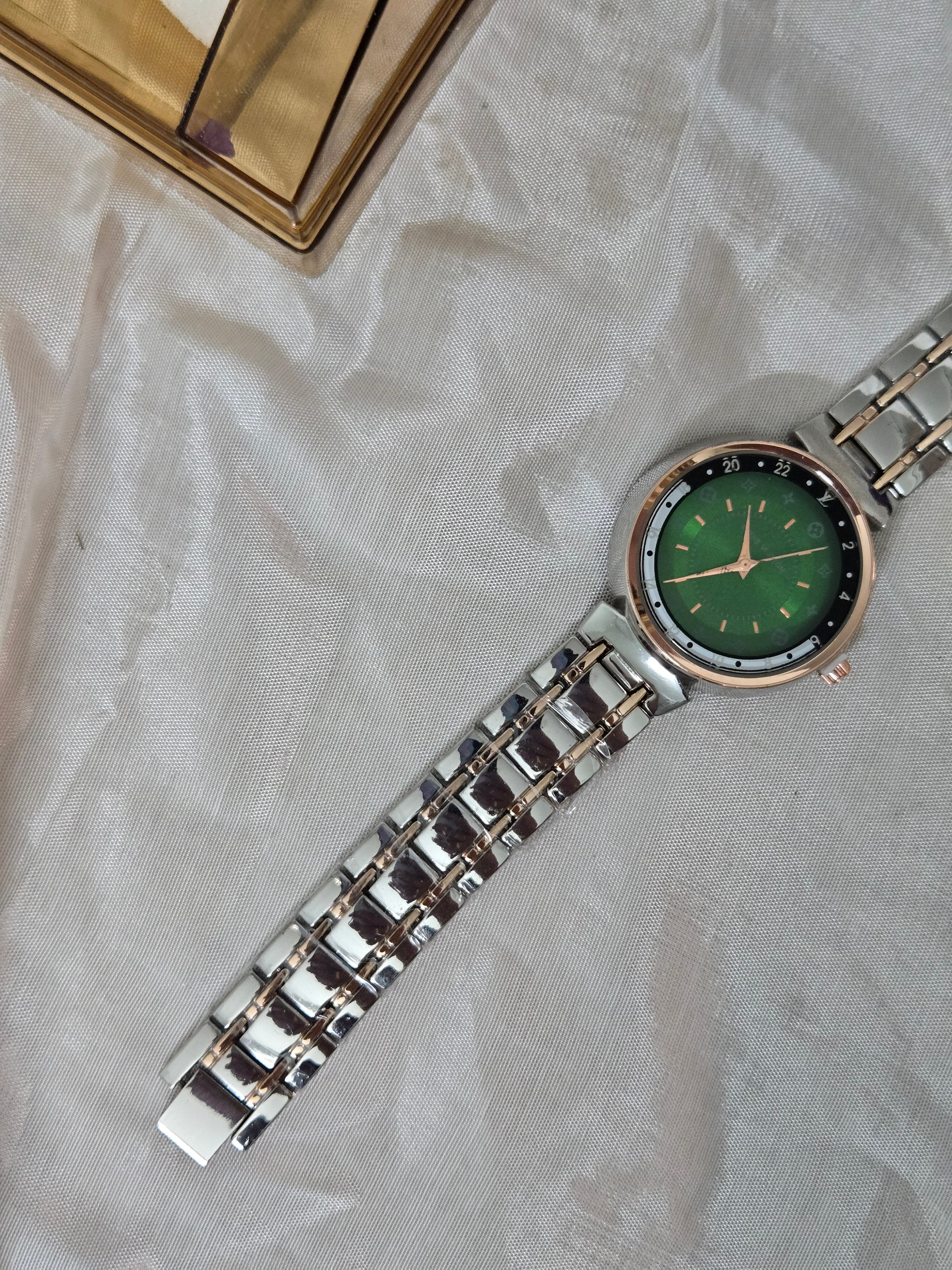 LV Inspired Watch | Green Dial